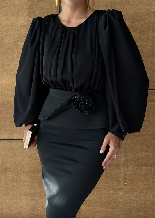 Élise Noir Dress